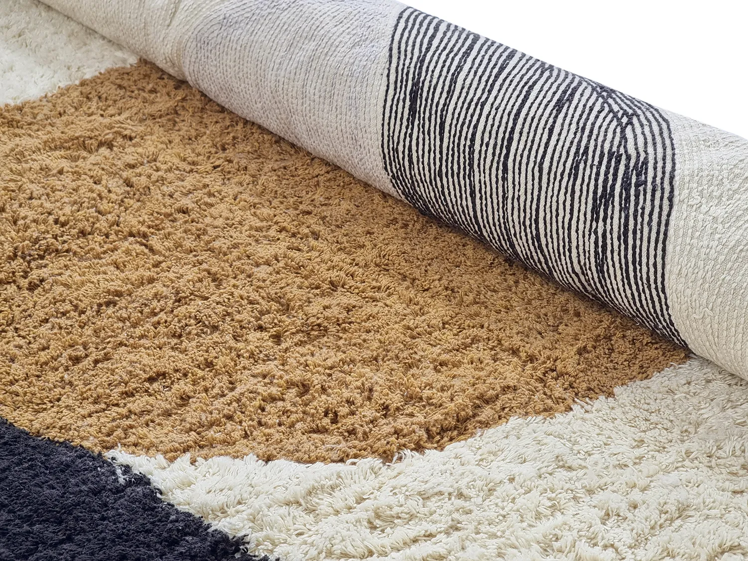 Kruhový koberec - Mantona Natural Cotton Shaggy (multi)