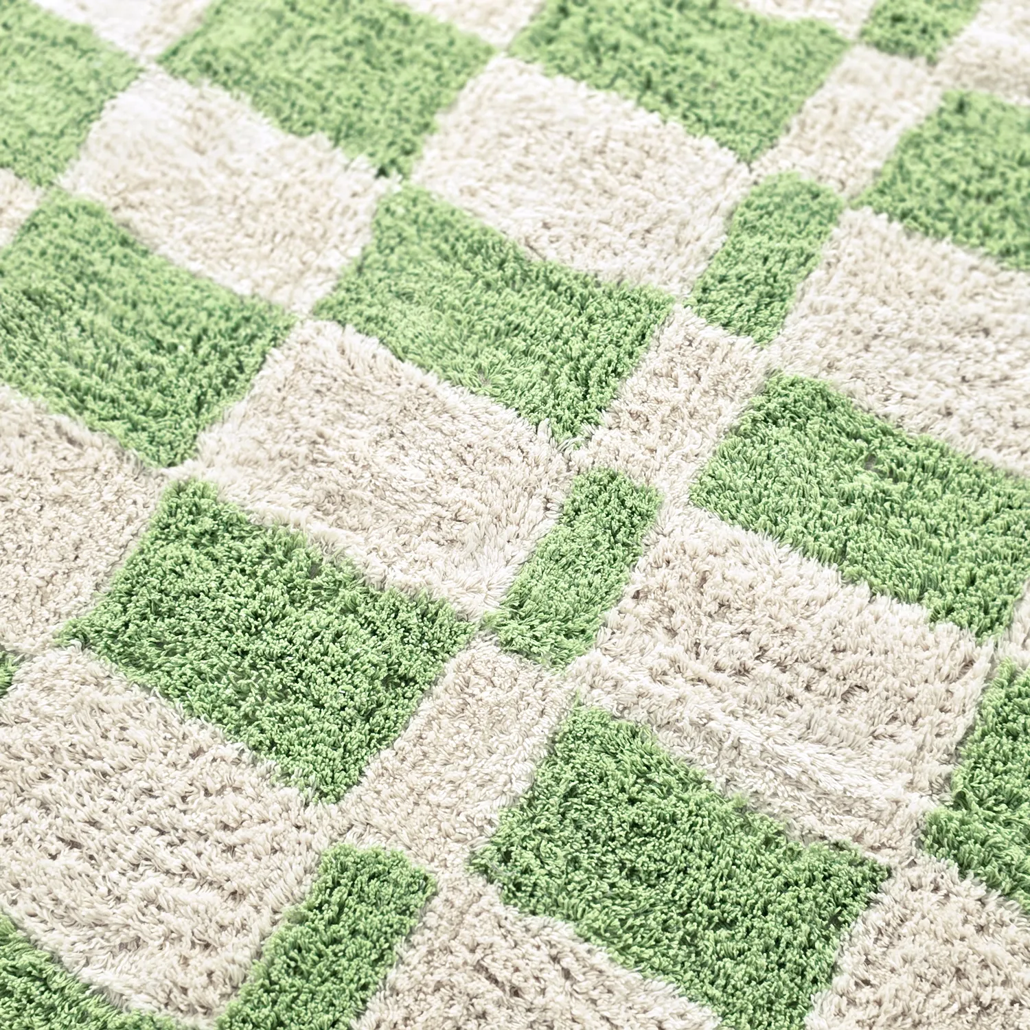 Kruhový koberec - Maranello Natural Cotton Shaggy (zelený)