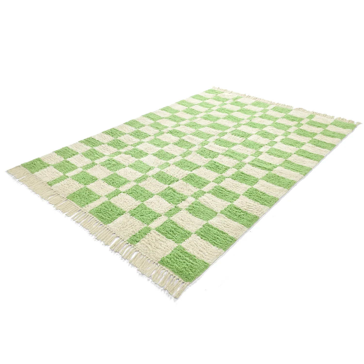 Koberce s dlhým vlasom - Maranello Natural Cotton Shaggy (zelená)