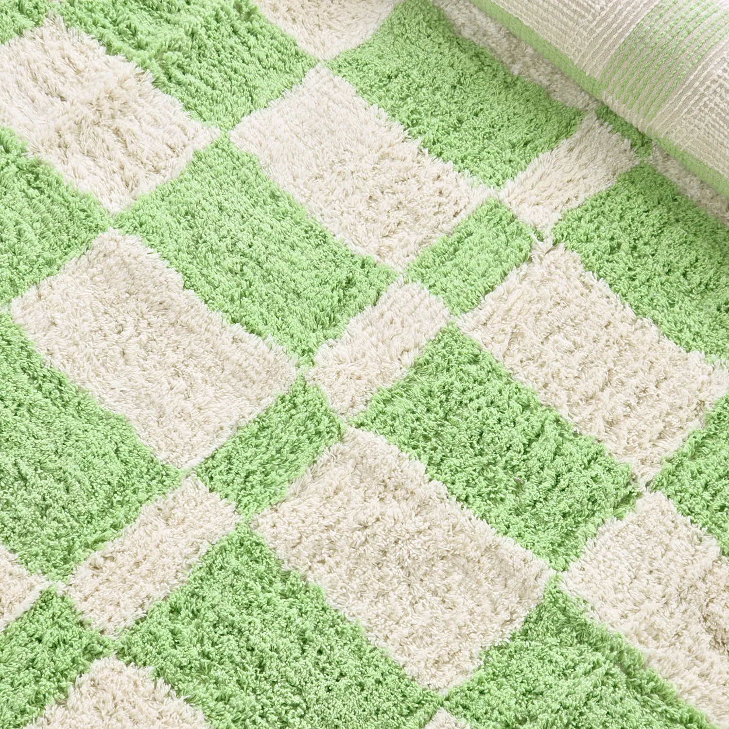 Koberce s dlhým vlasom - Maranello Natural Cotton Shaggy (zelená)