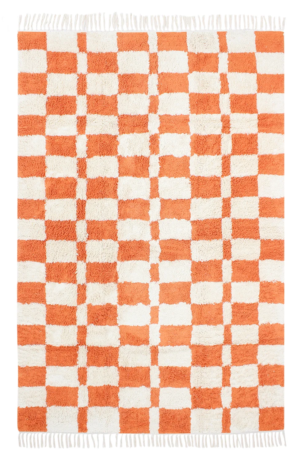 Koberec s chlupatým povrchom - Maranello Natural Cotton Shaggy (oranžová)