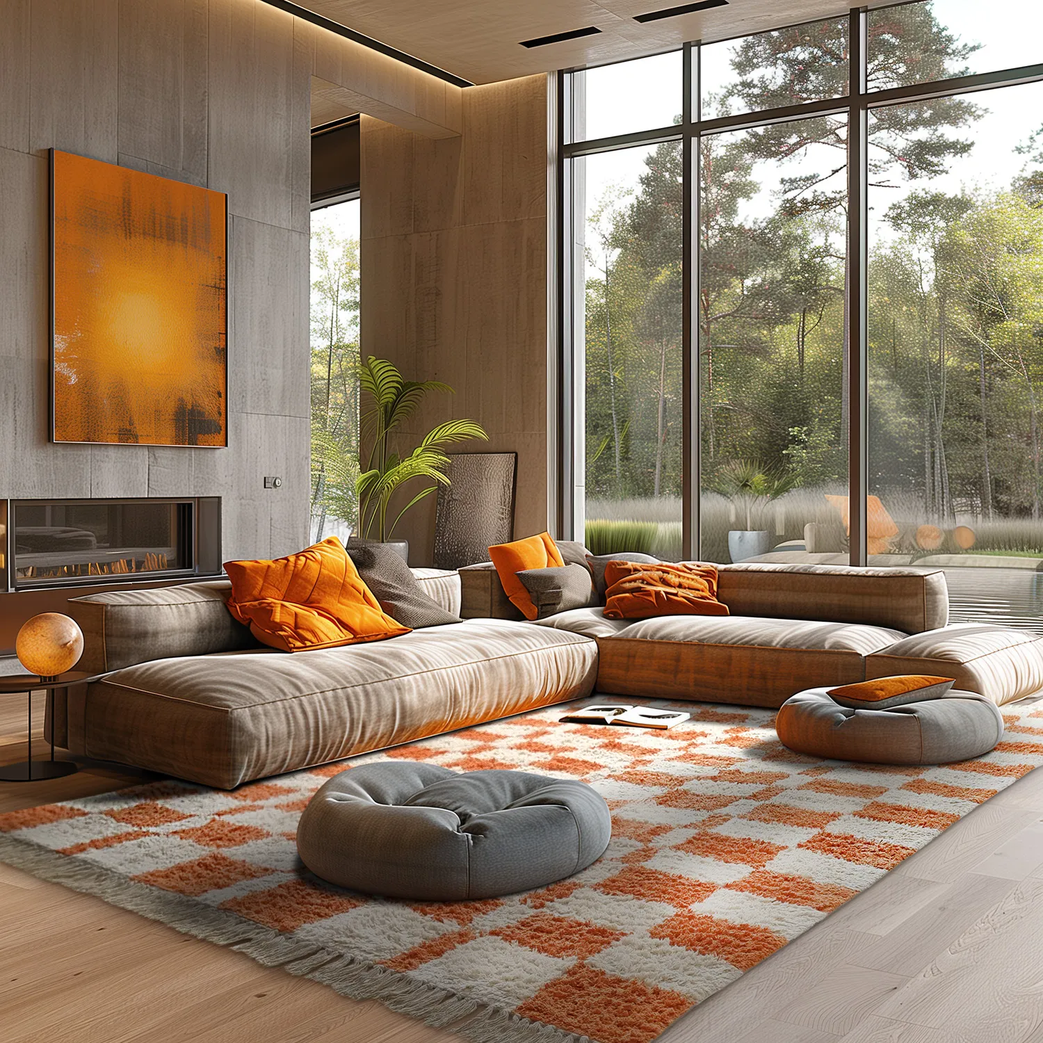 Koberec s chlupatým povrchom - Maranello Natural Cotton Shaggy (oranžová)