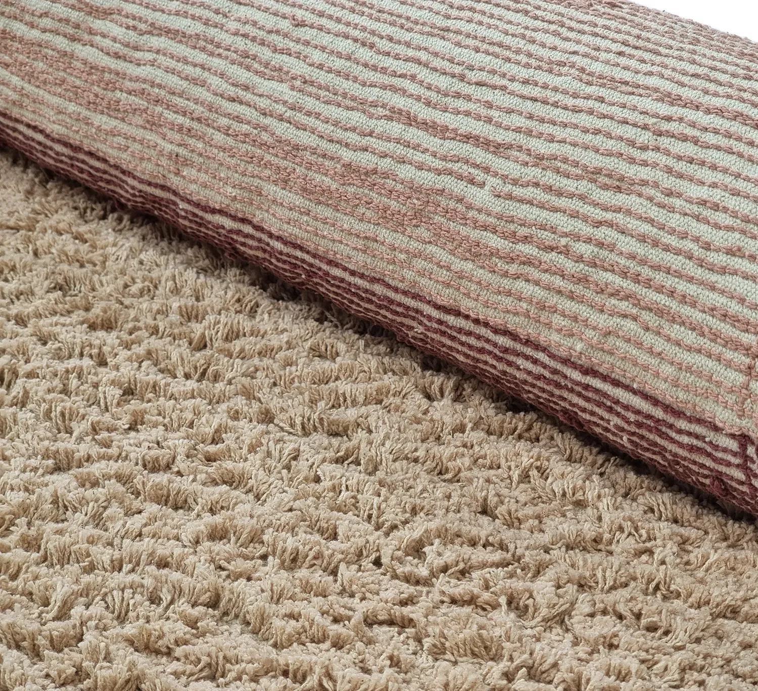 Kruhový koberec - Mareto Natural Cotton Shaggy (hnedý)