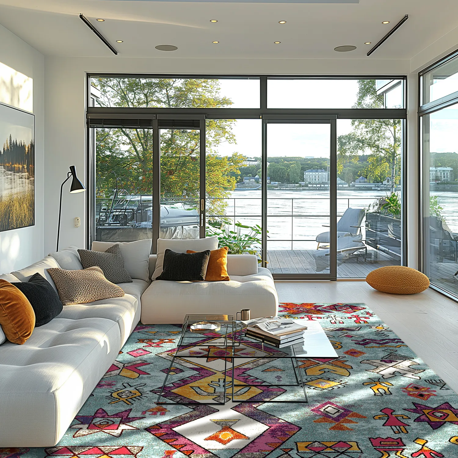 Koberec Wilton - Misare (modrý/multicolor)