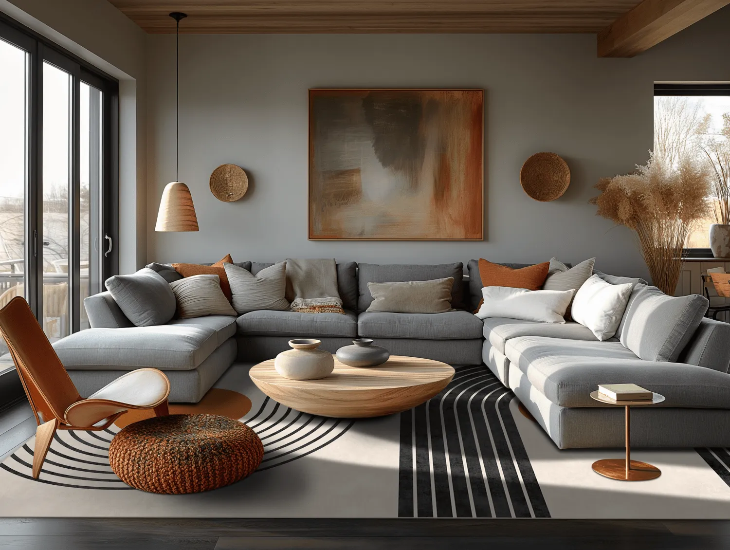 Koberec Wilton - Moudania (béžová/čierna/oranžová)