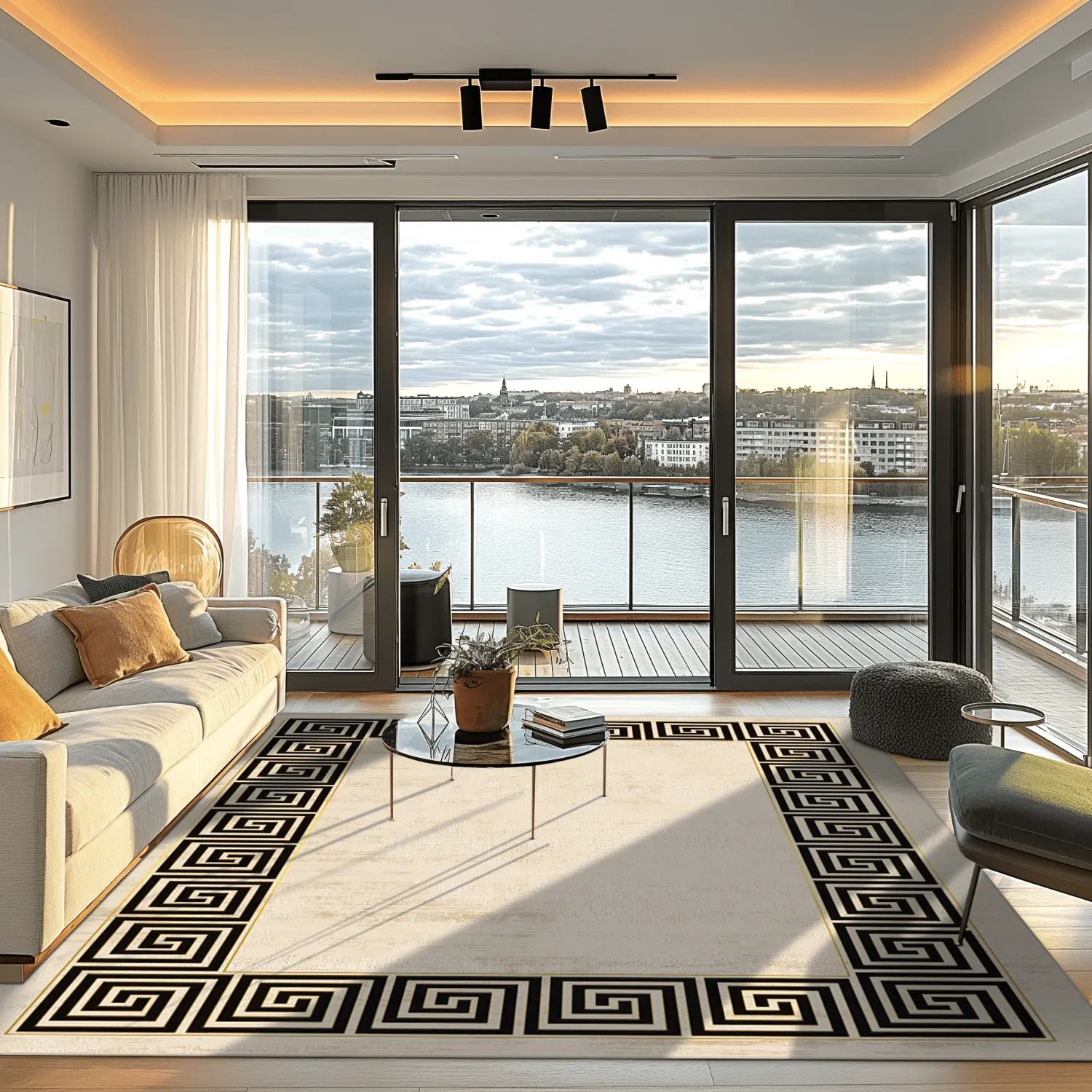 Koberec Wilton - Mytos (béžová/čierna)