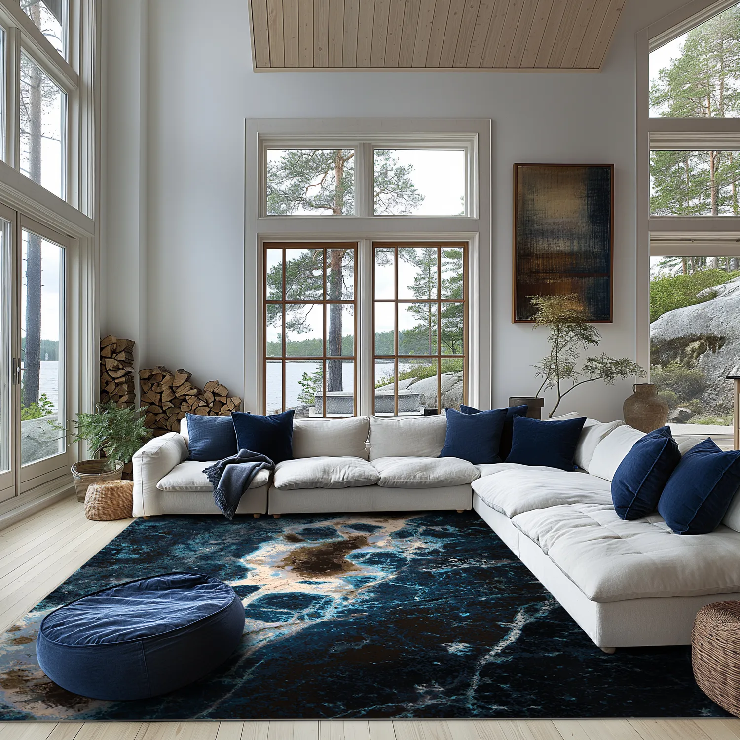 Koberec Wilton - Narbolia (modrá/multikolórová)