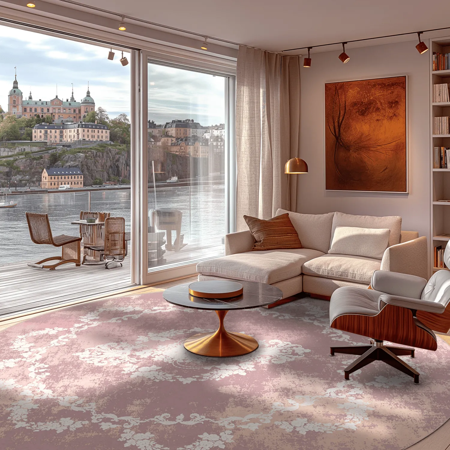 Kruhový koberec - Nefta (ružový)