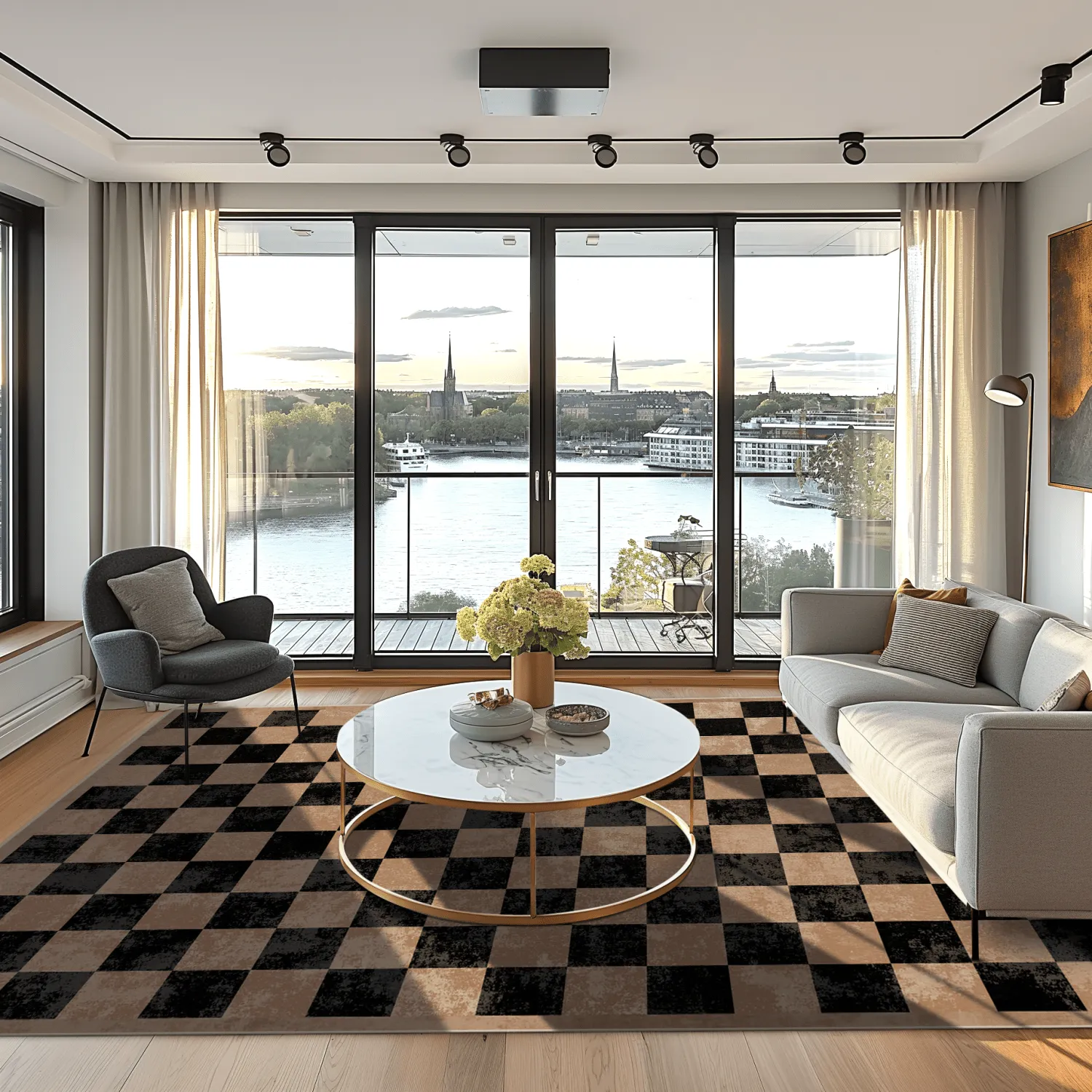 Koberec Wilton - Nevada (čierna/hnedá)