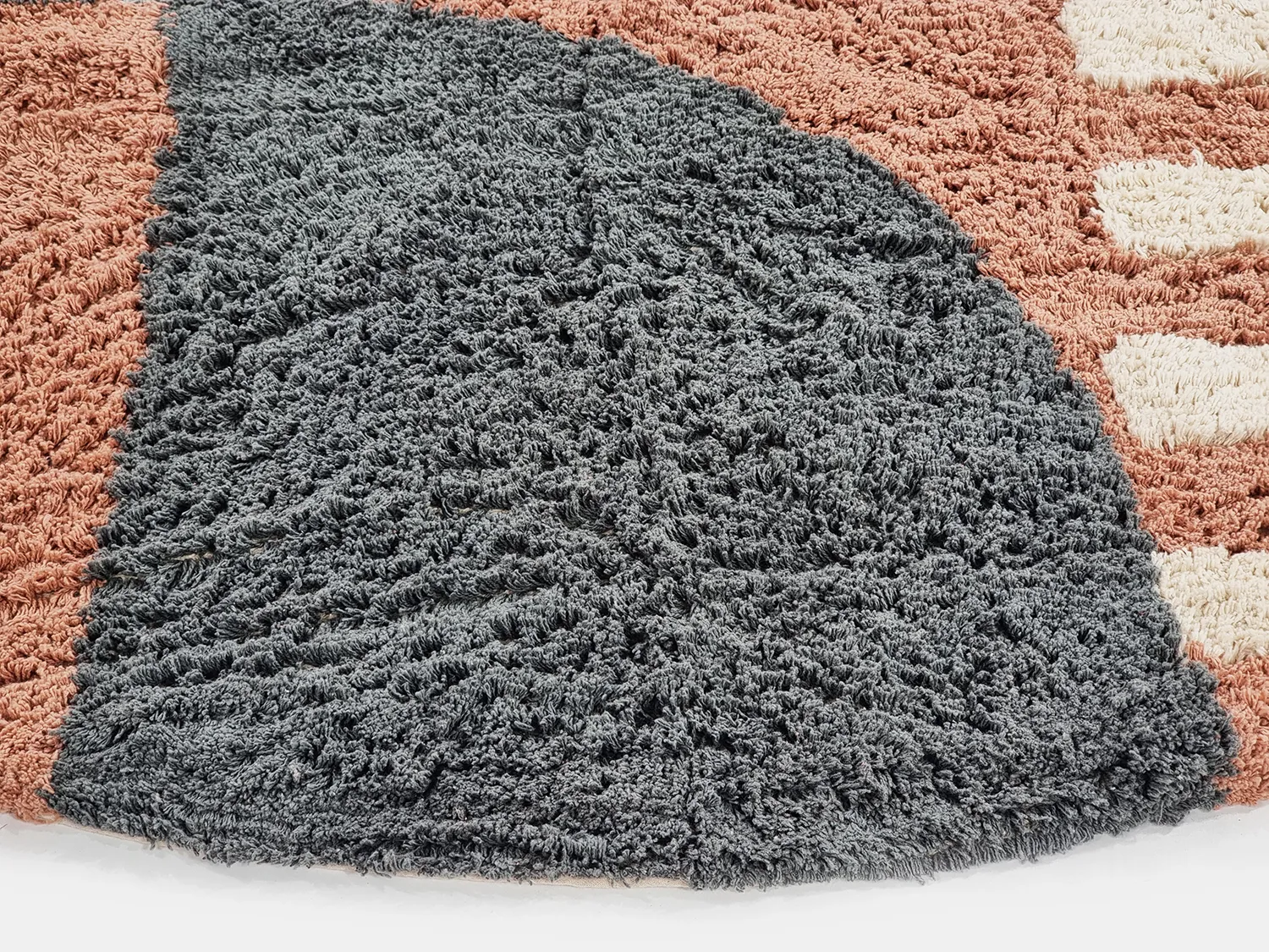 Kruhový koberec - Osmery Natural Cotton Shaggy (multi)