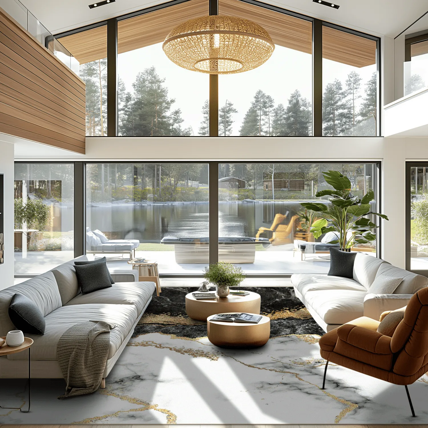 Koberec Wilton - Padova (čierna/biela/zlatá)