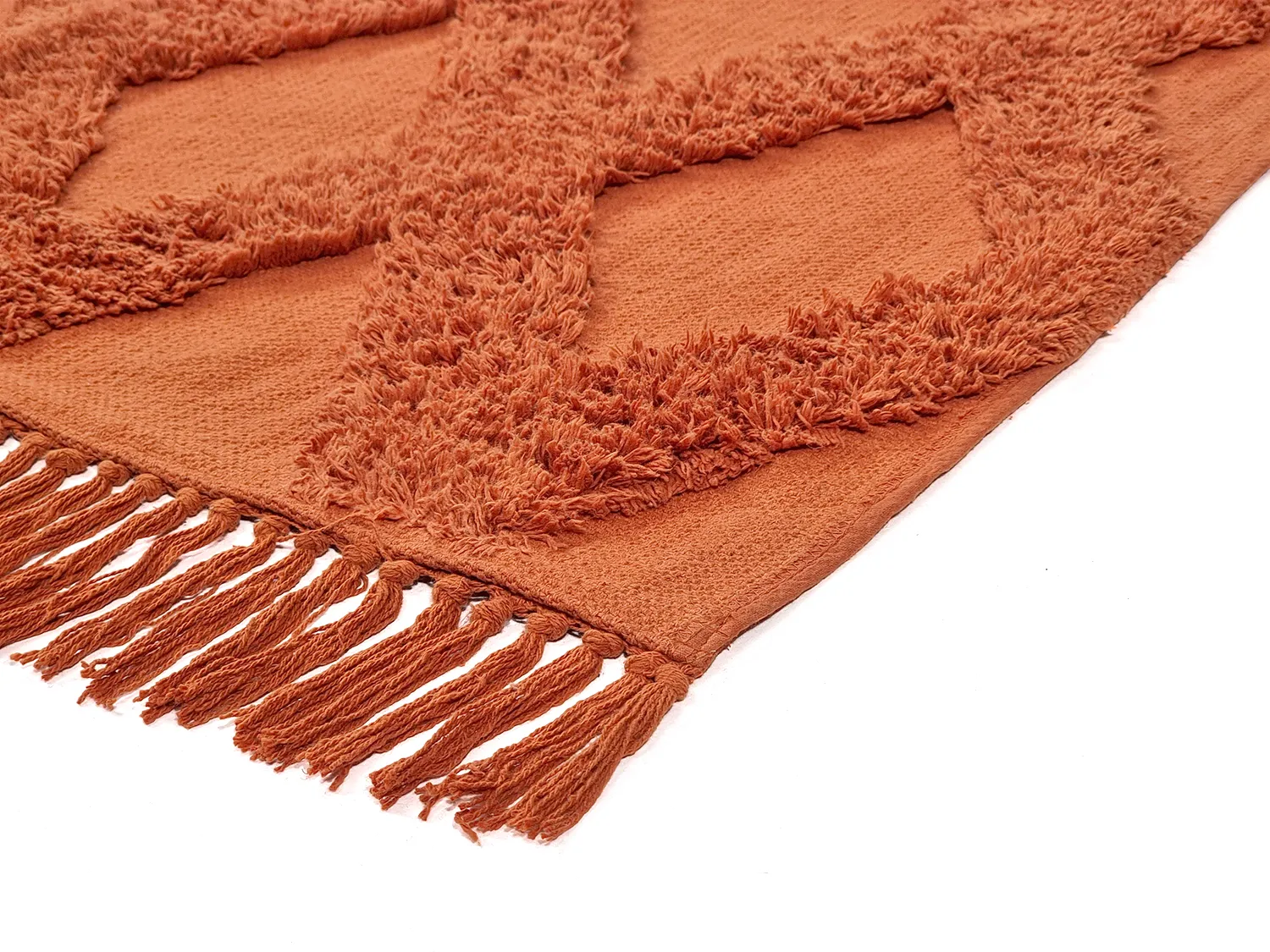 Koberce s dlhým vlasom - Pamplona Natural Cotton Shaggy (terracota)