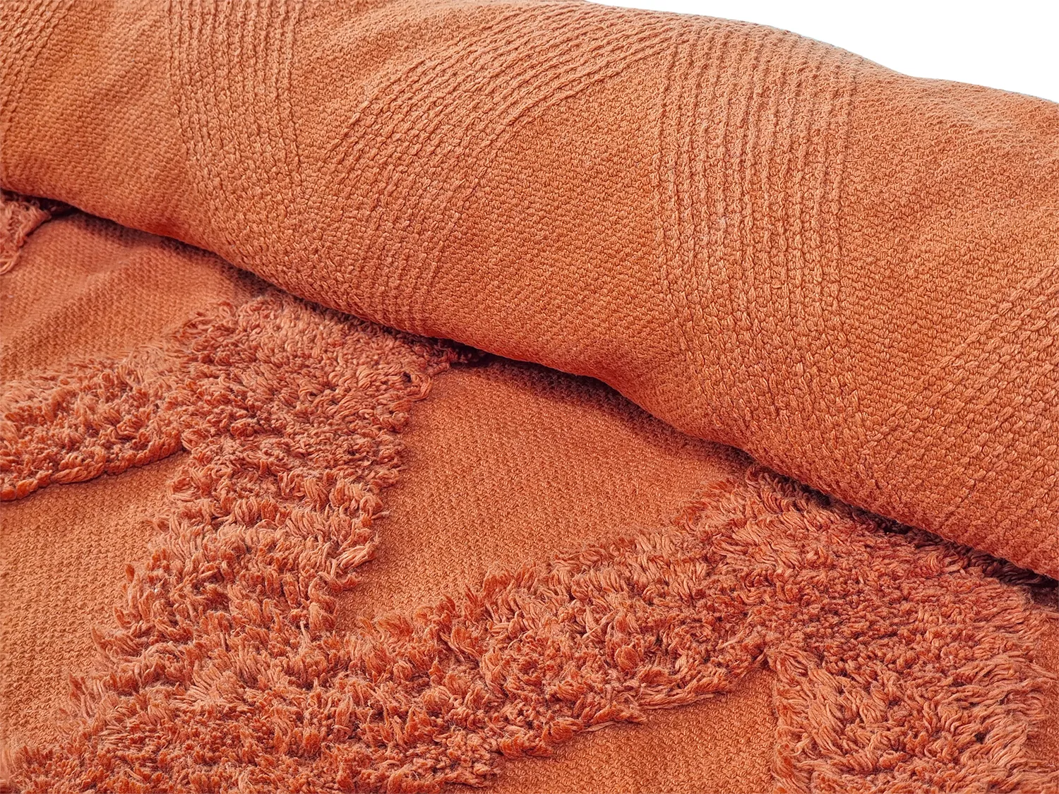 Kruhový koberec - Pamplona Natural Cotton Shaggy (terracota)