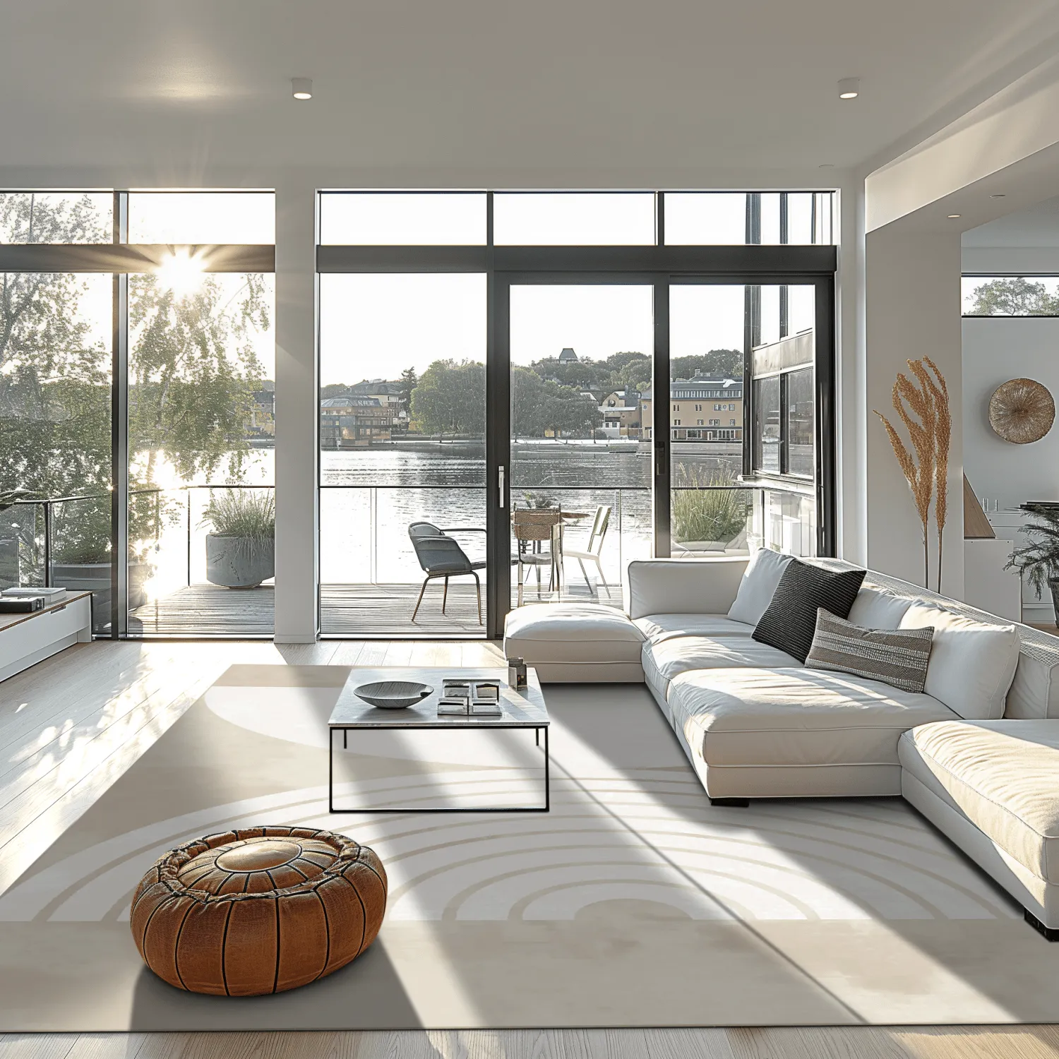 Koberec Wilton - Dřevo (béžová/bílá)