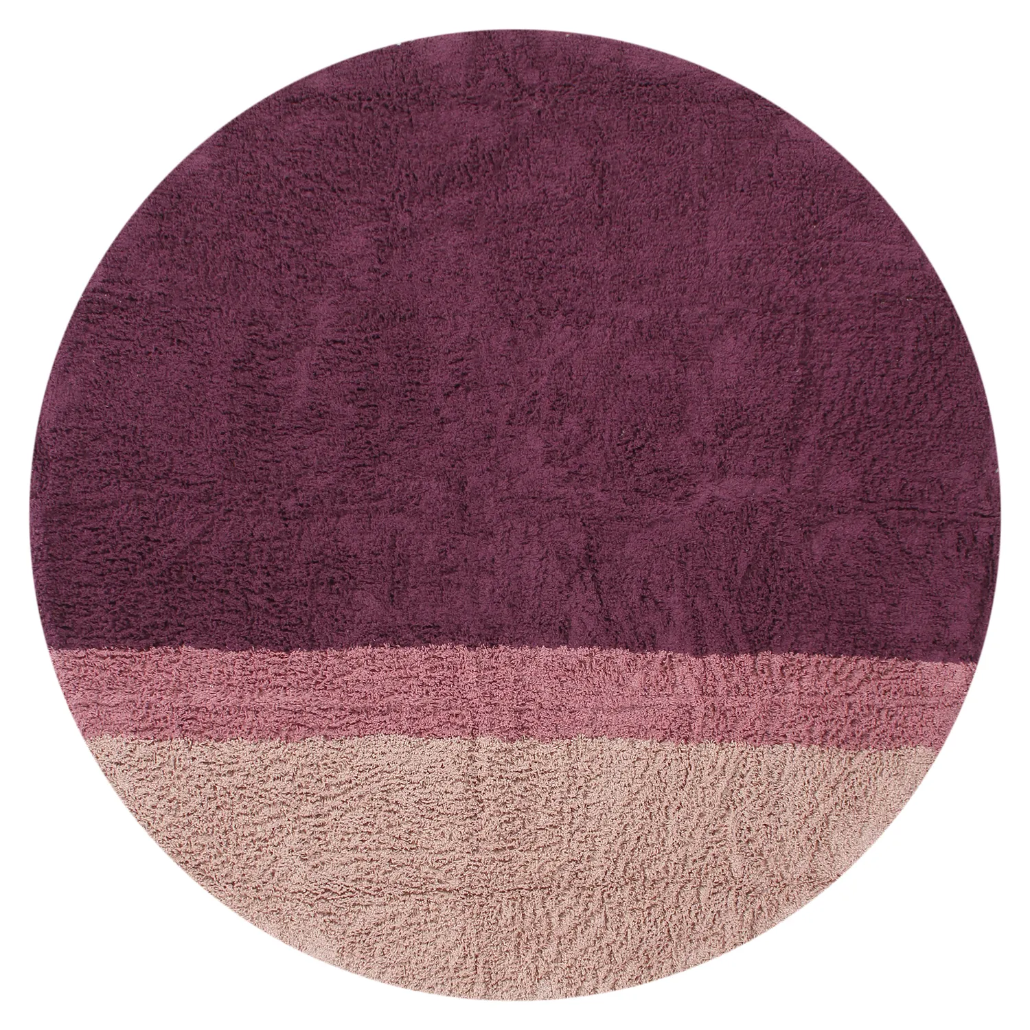Kruhový koberec - Pione Natural Cotton Shaggy (ružový)