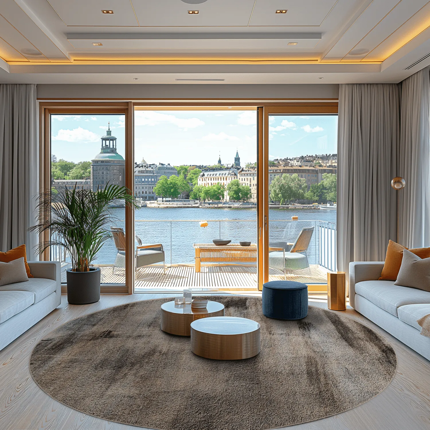 Kruhový koberec - Polia (šedý/hnedý)