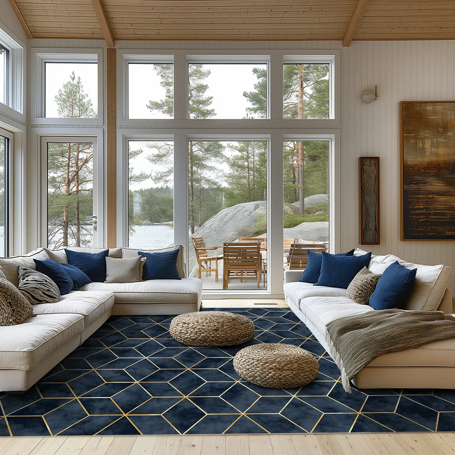 Koberec Wilton - Remy (tmavomodrý)