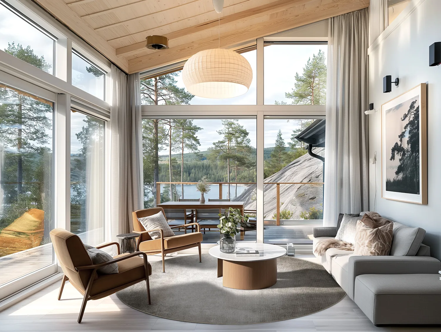 Kruhový koberec - Riano (šedá)