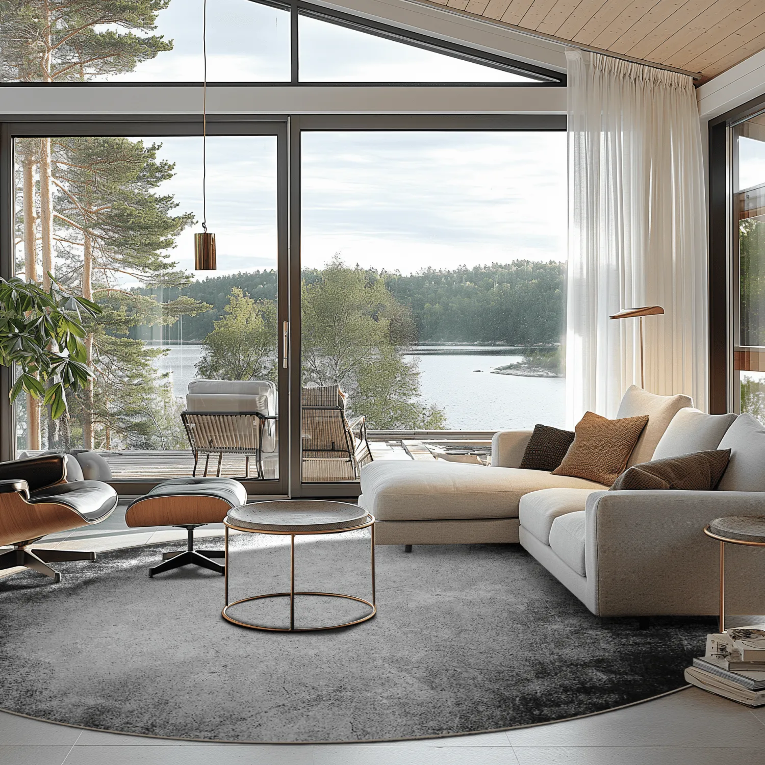 Kruhový koberec - Megara (šedý)