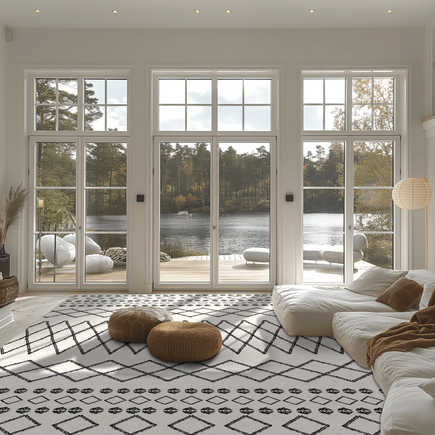 Koberec Wilton - Safi (čierny/biely)