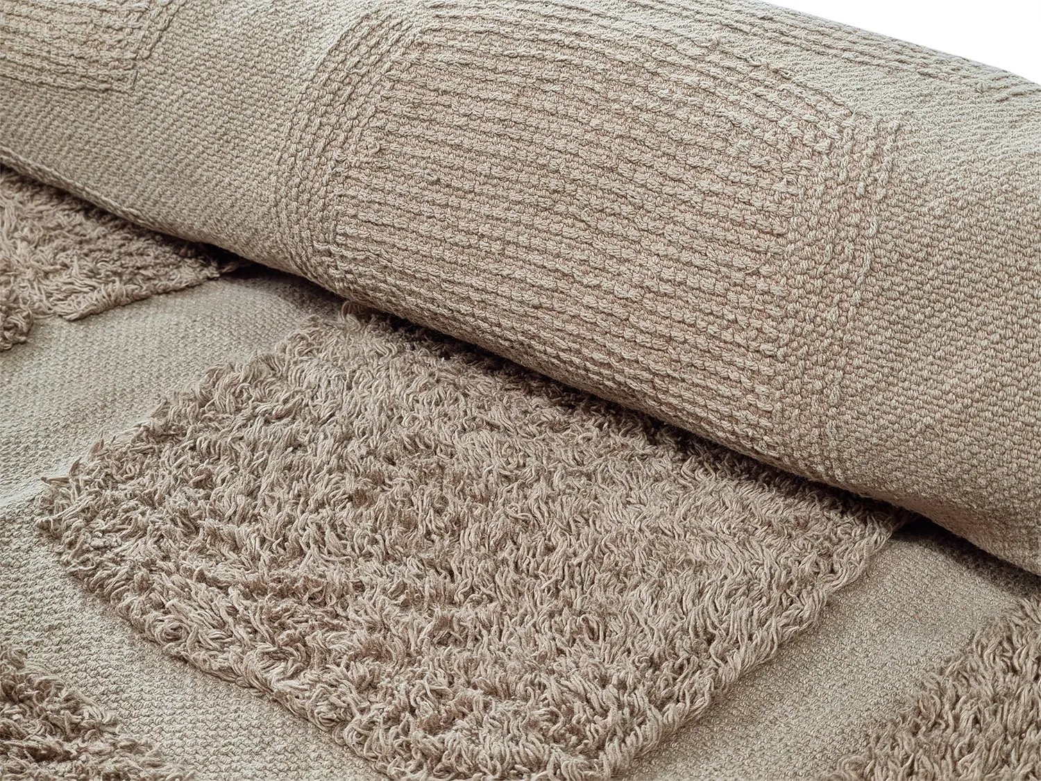 Koberce s dlhým vlasom - Salem Natural Cotton Shaggy (taupe)