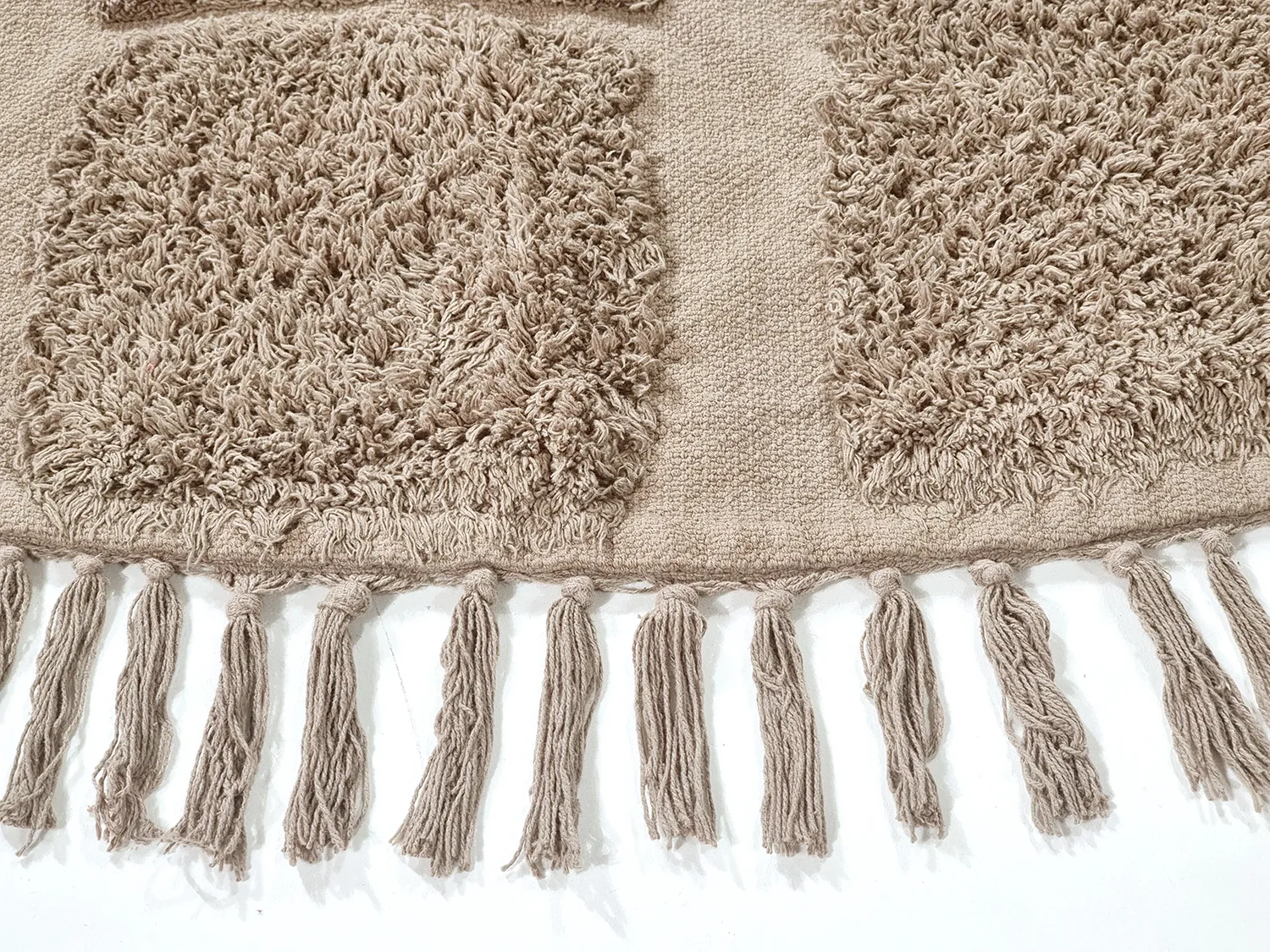 Kolo koberce - Salem Natural Cotton Shaggy (taupe)