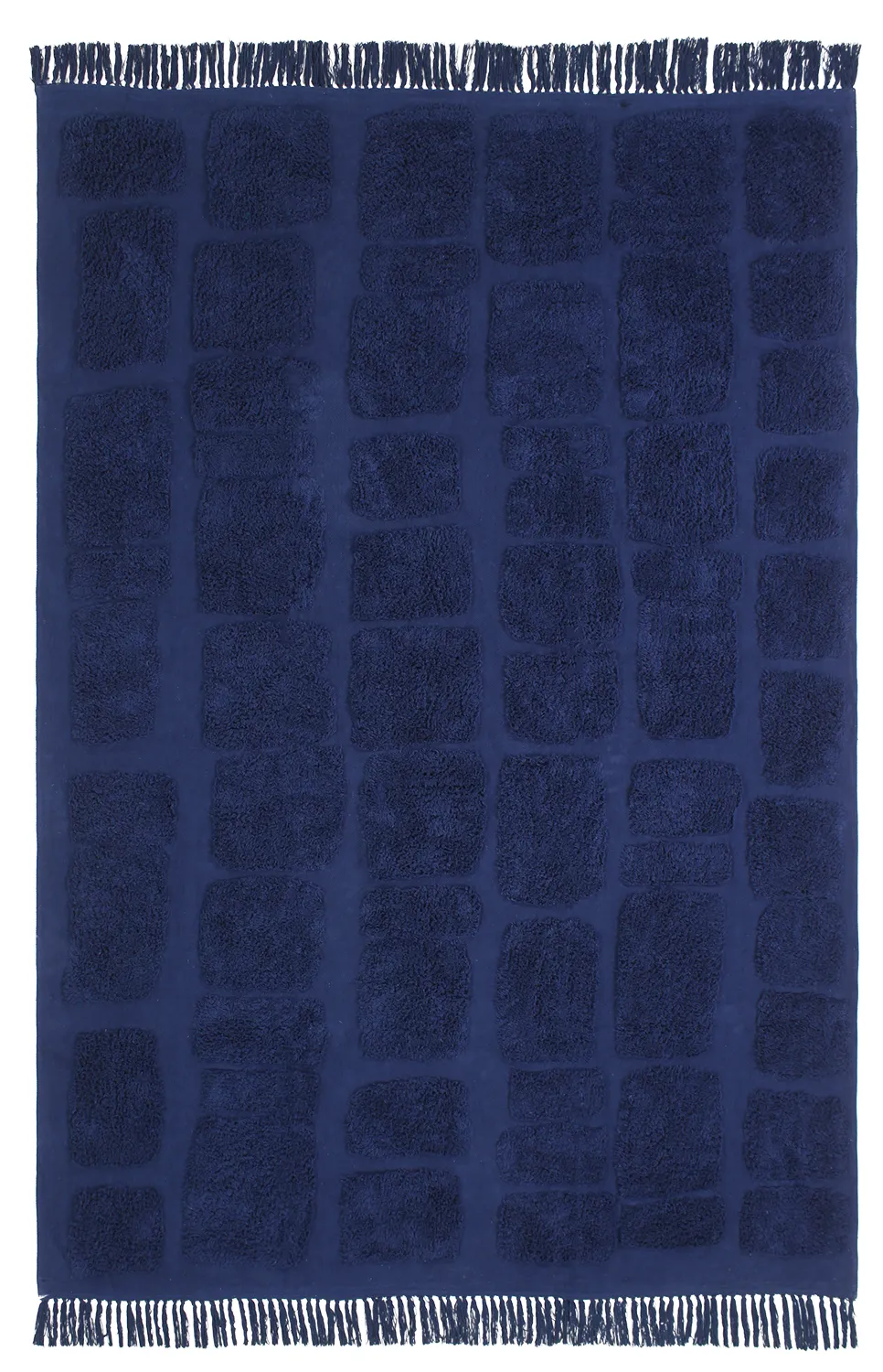 Koberce s dlhým vlasom - Salem Natural Cotton Shaggy (tmavomodrý)