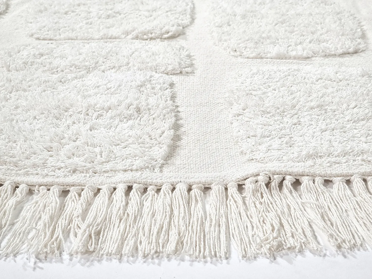 Kolo koberce - Salem Natural Cotton Shaggy (offwhite)