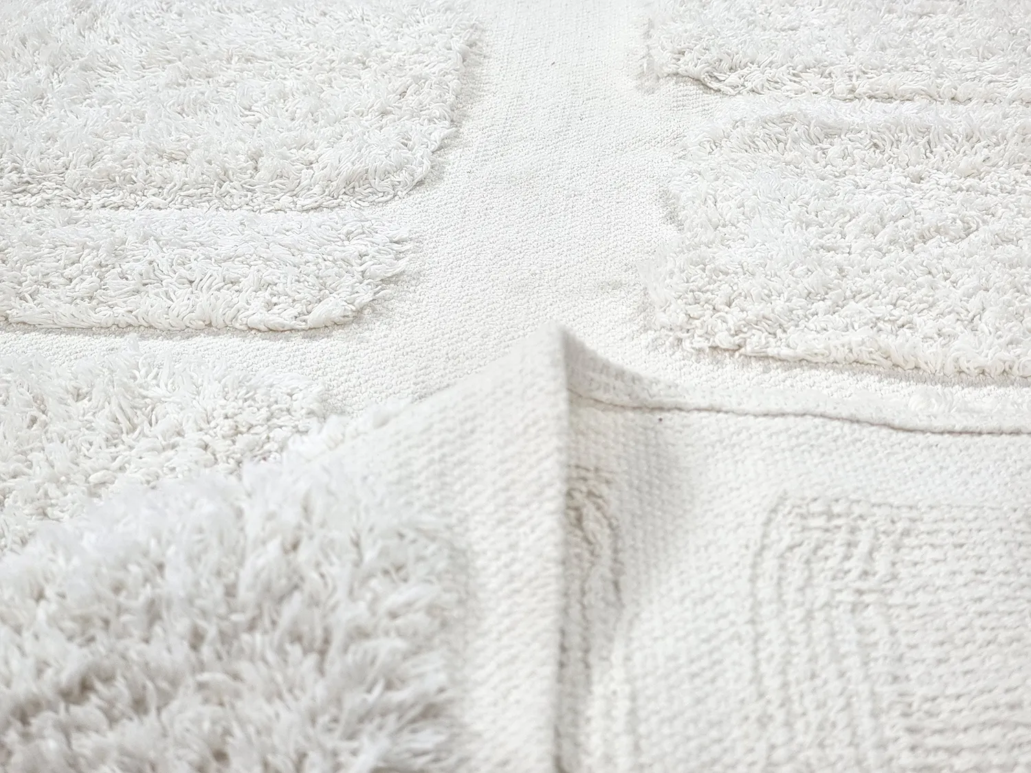 Kolo koberce - Salem Natural Cotton Shaggy (offwhite)