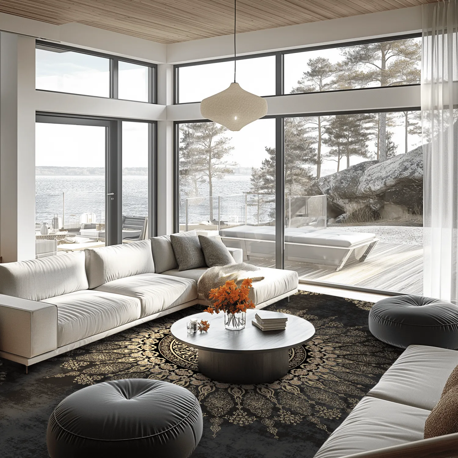 Koberec Wilton - Sandrigo (čierny/zlatý)