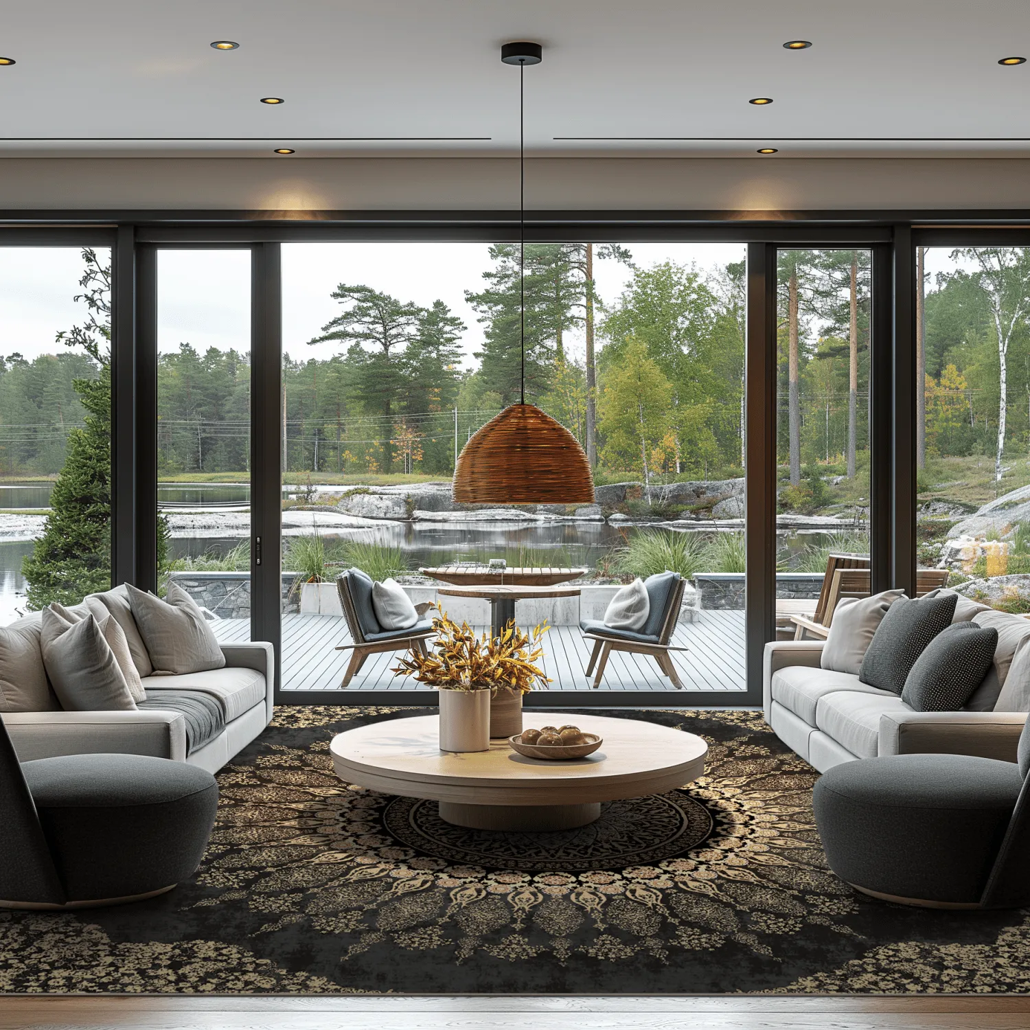 Koberec Wilton - Sandrigo (čierny/zlatý)