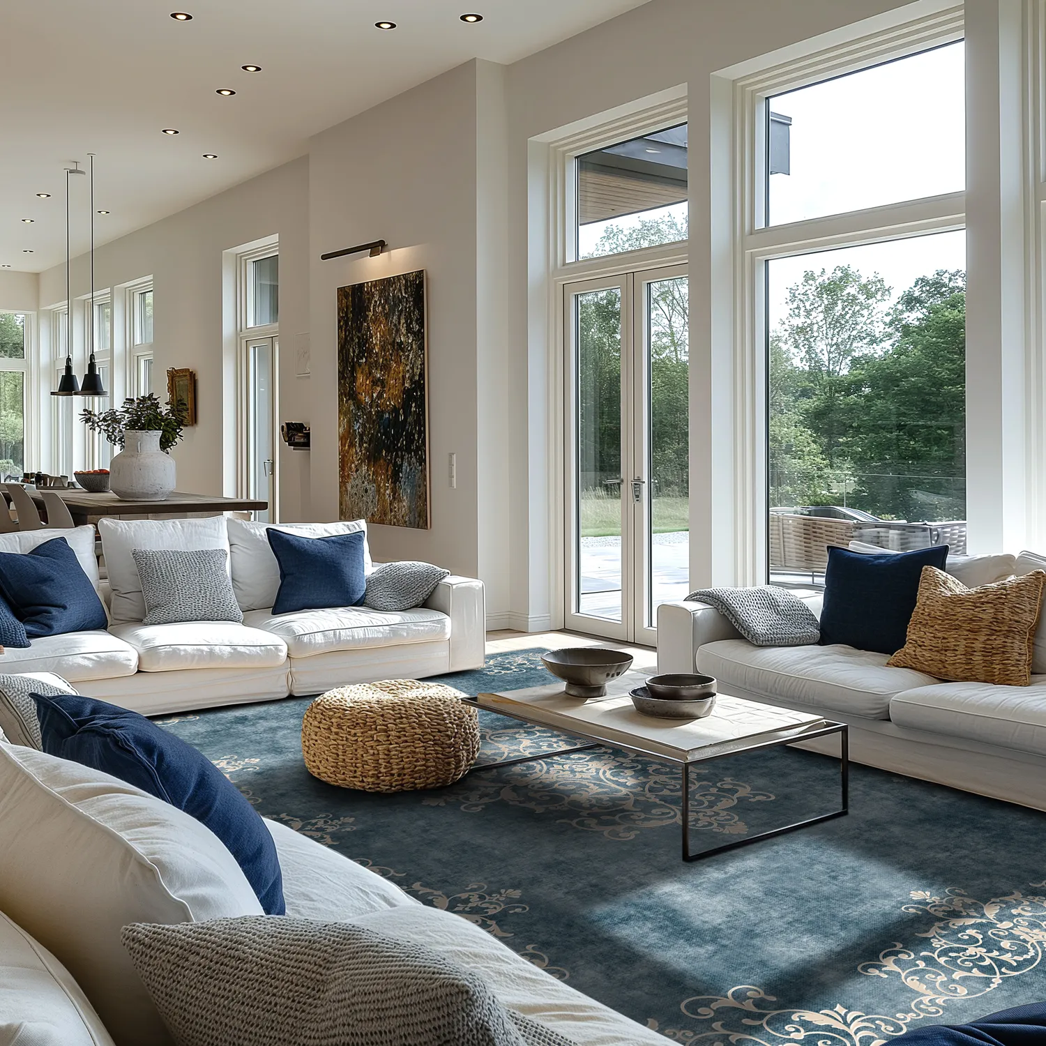 Koberec Wilton - Santi (modrá/bežová)