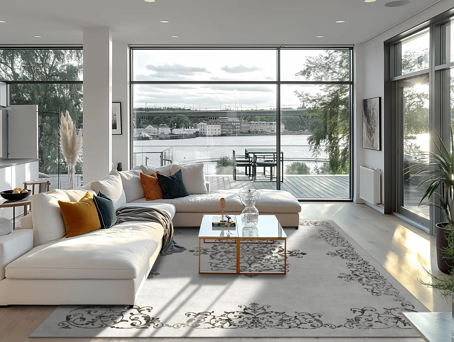 Koberec Wilton - Santi (biela/čierna)