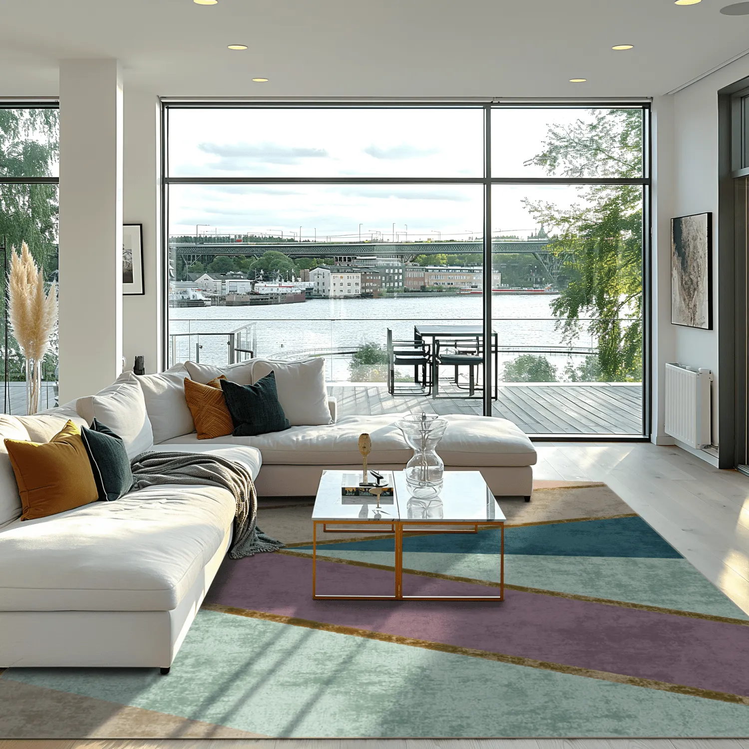 Koberec Wilton - Sanya (modrá/multikolórová)