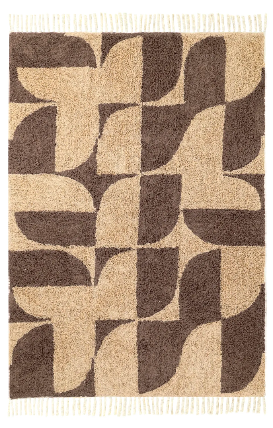 Koberec s dlhým vlasom - Siberia Natural Cotton Shaggy (béžový/hnedý)