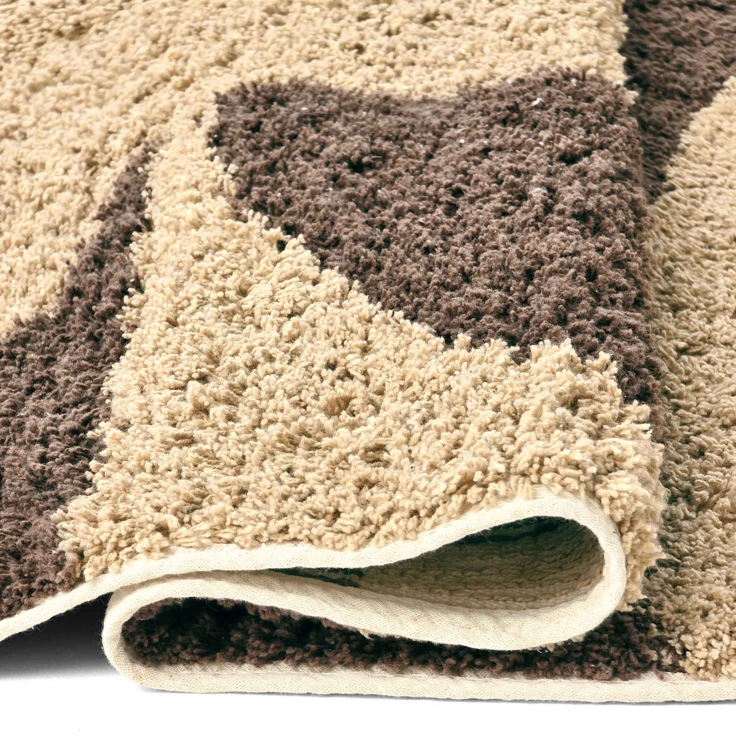 Koberec s dlhým vlasom - Siberia Natural Cotton Shaggy (béžový/hnedý)