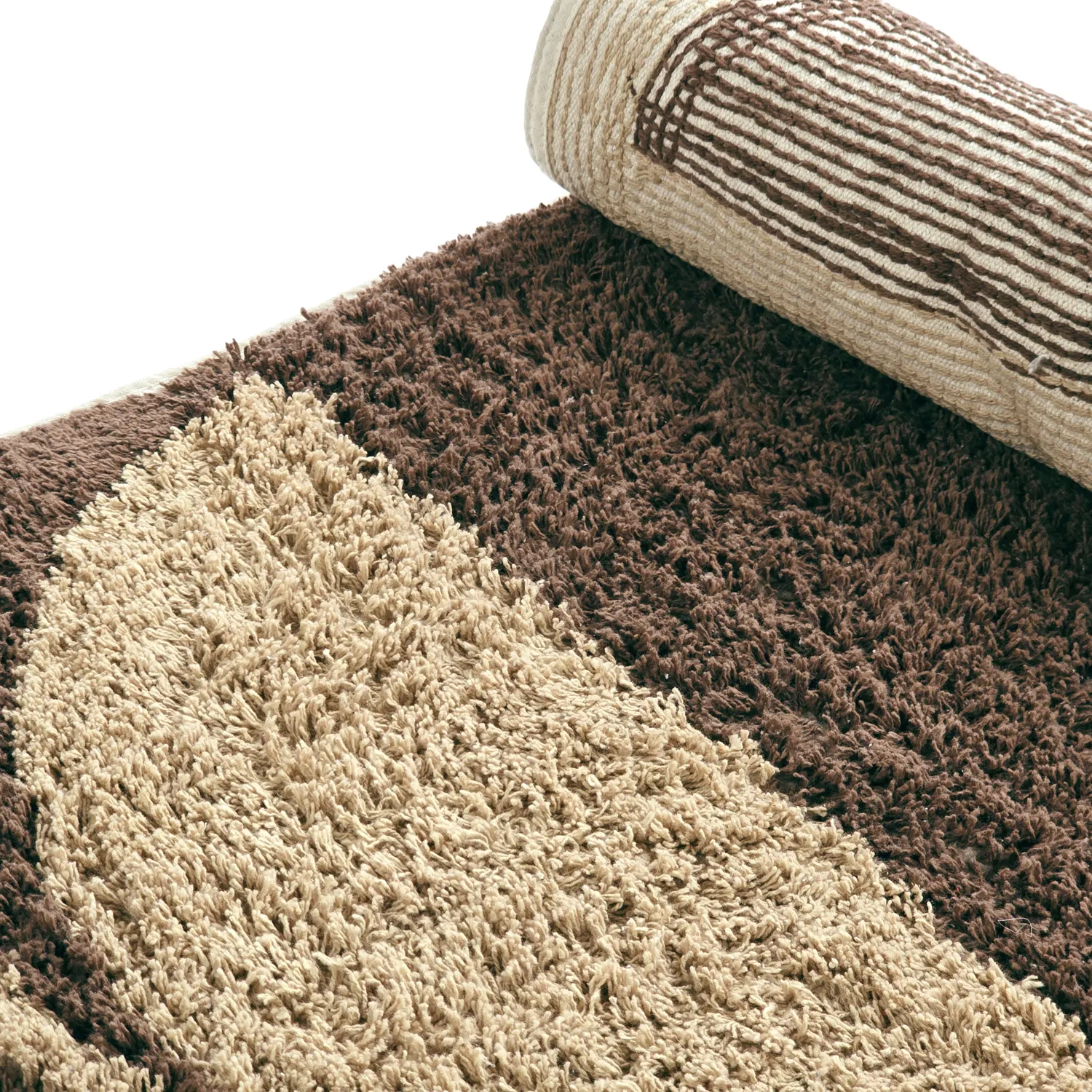 Koberec s dlhým vlasom - Siberia Natural Cotton Shaggy (béžový/hnedý)