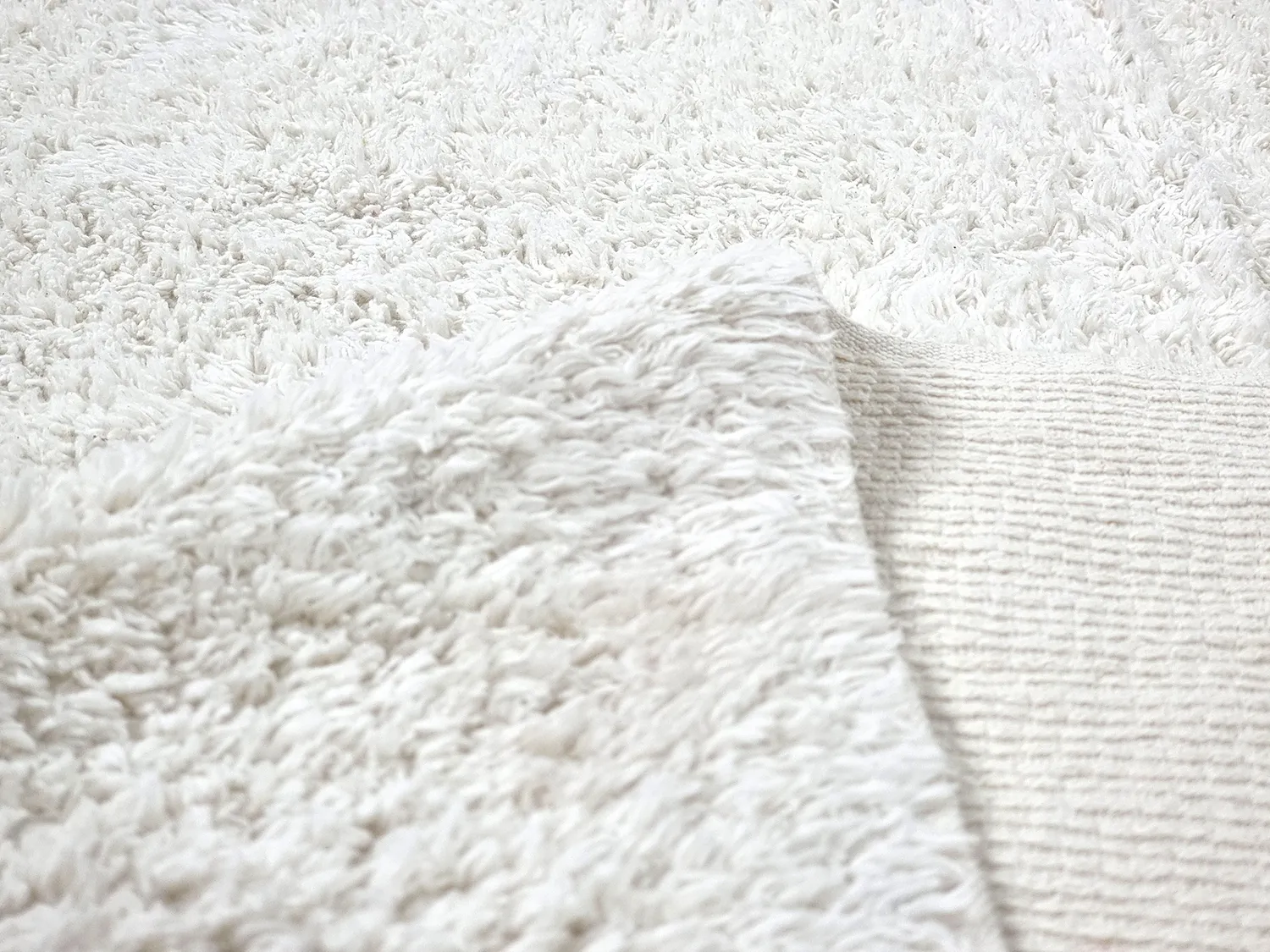 Kruhový koberec - Sion Natural Cotton Shaggy (offwhite)