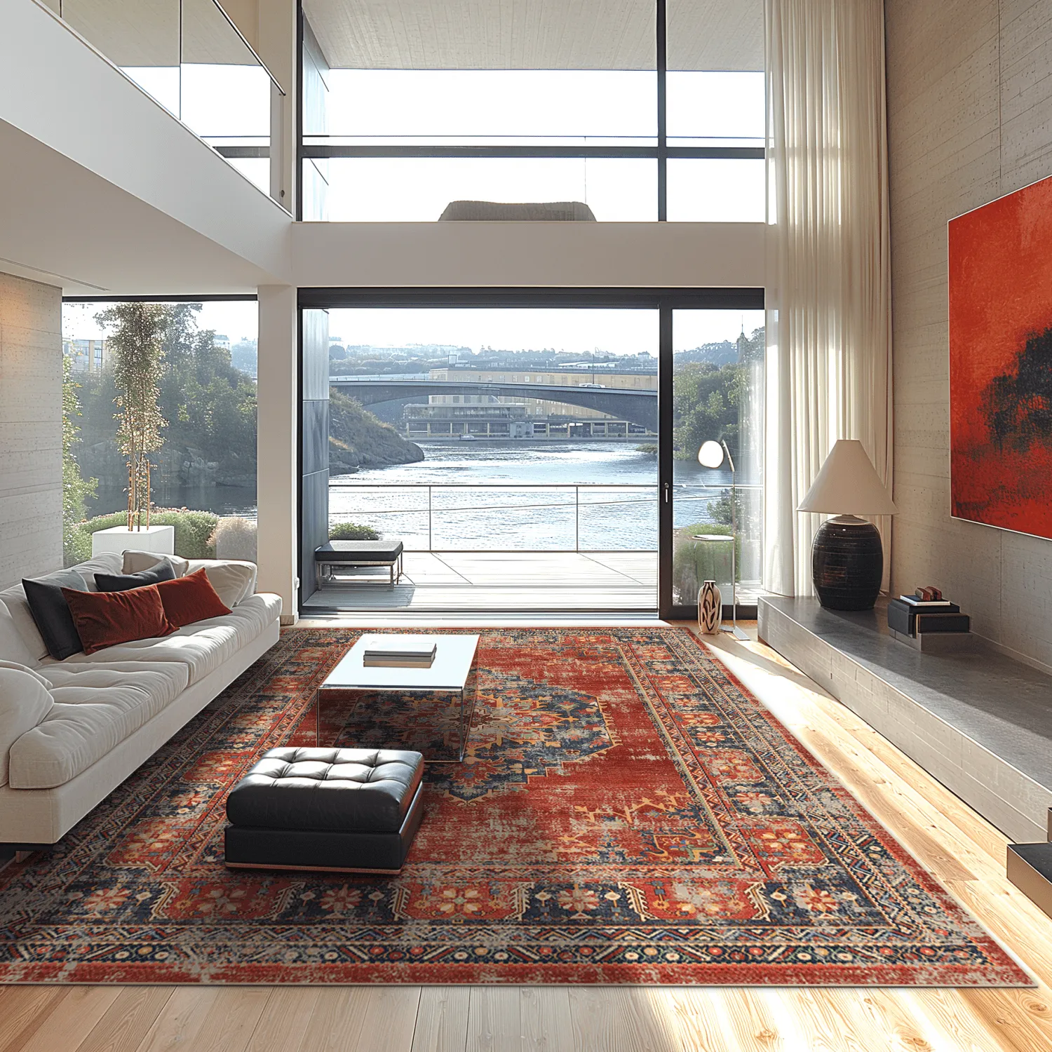 Koberec Wilton - Soussi (červený/multicolor)