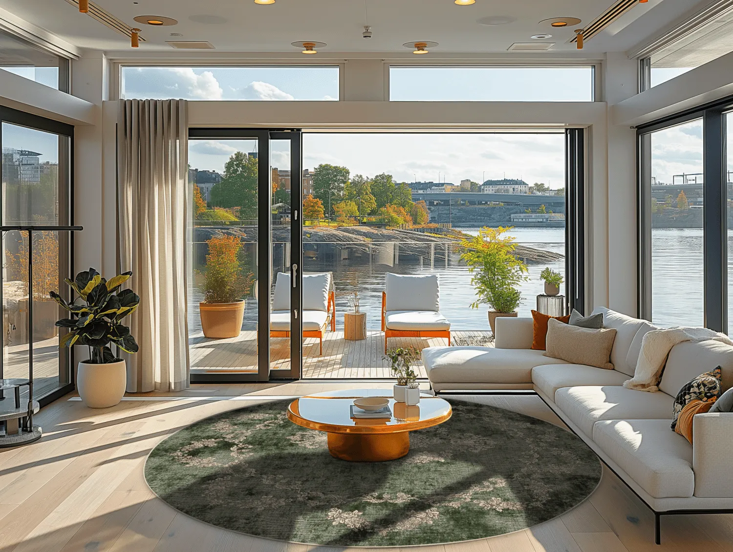 Kruhový koberec - Taknis (zelený)