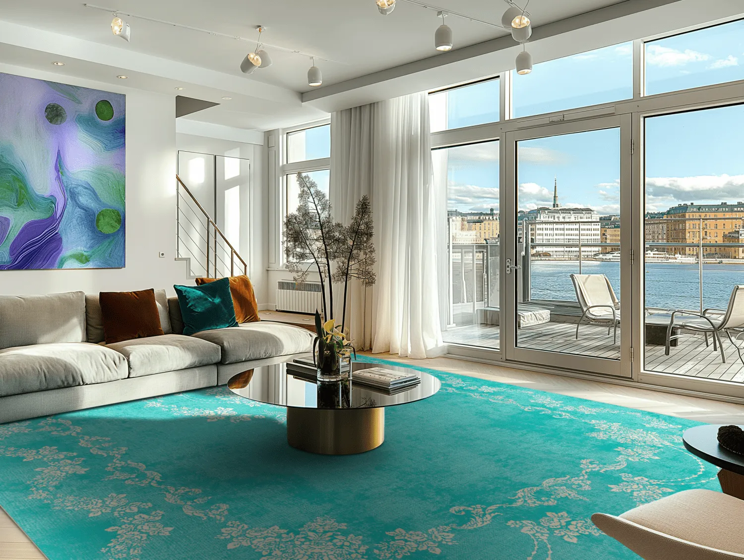 Koberec Wilton - Taknis (tyrkysová)