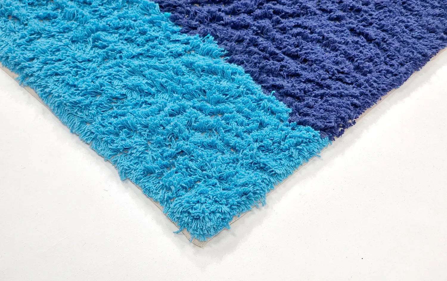 Koberec s dlhým vlasom - Taro Natural Cotton Shaggy (modrý)