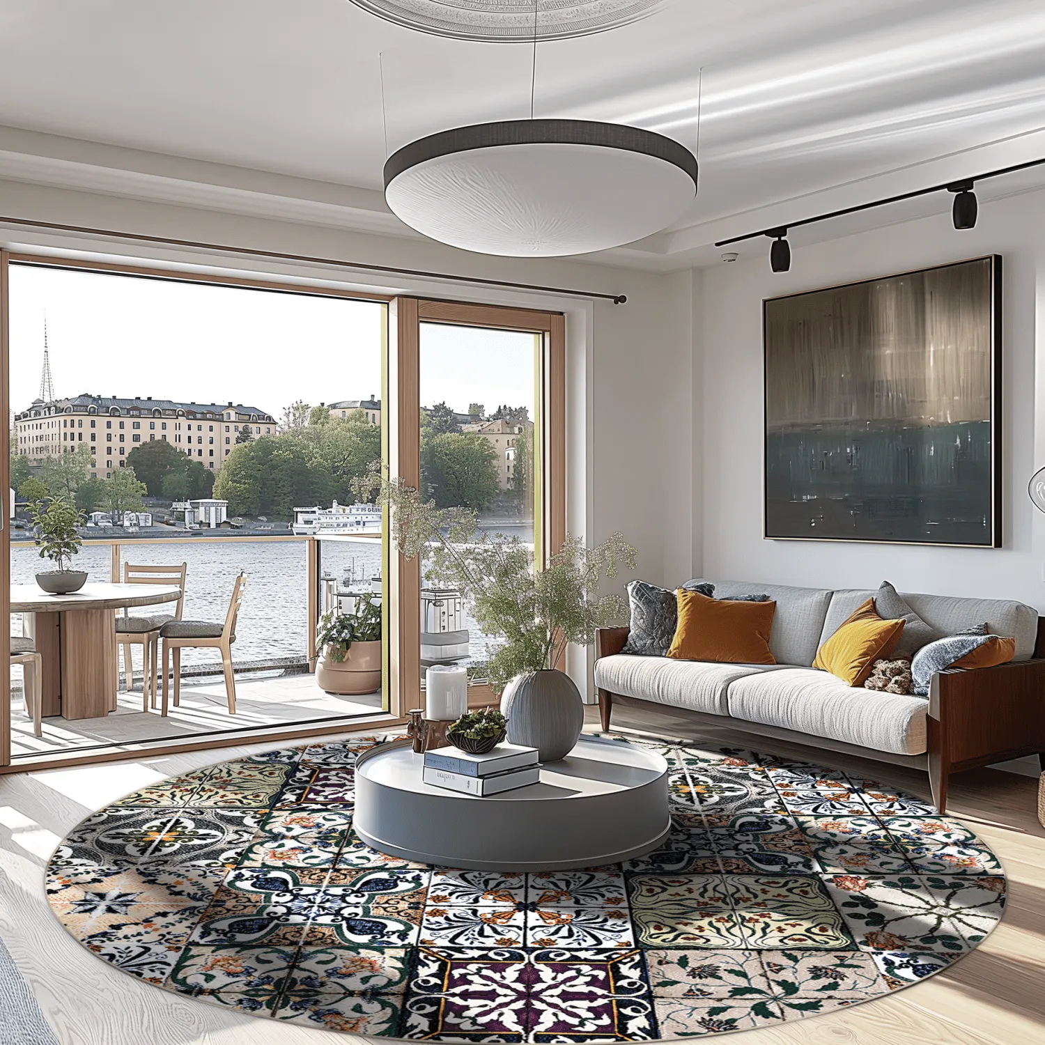 Kruhový koberec - Tierra (viacfarebný)