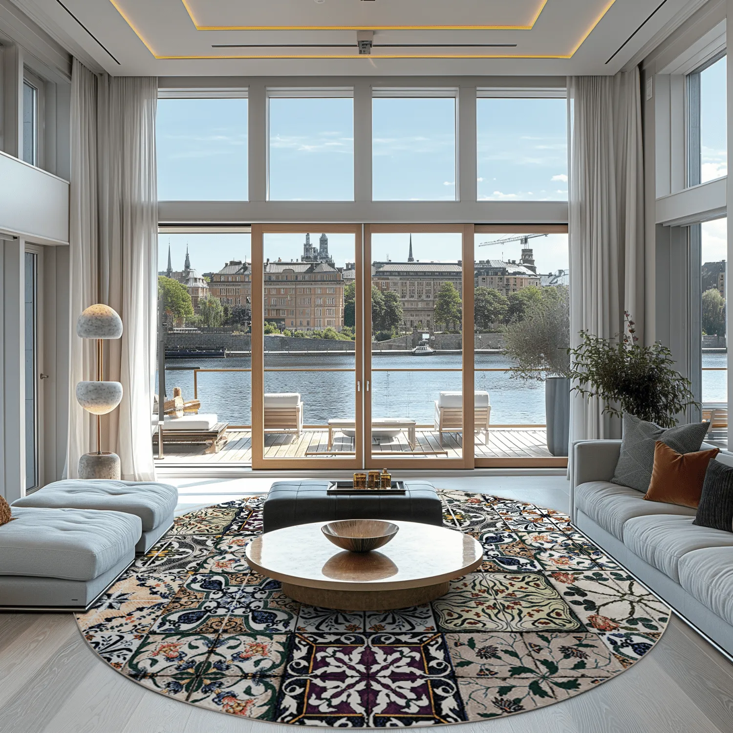 Kruhový koberec - Tierra (viacfarebný)