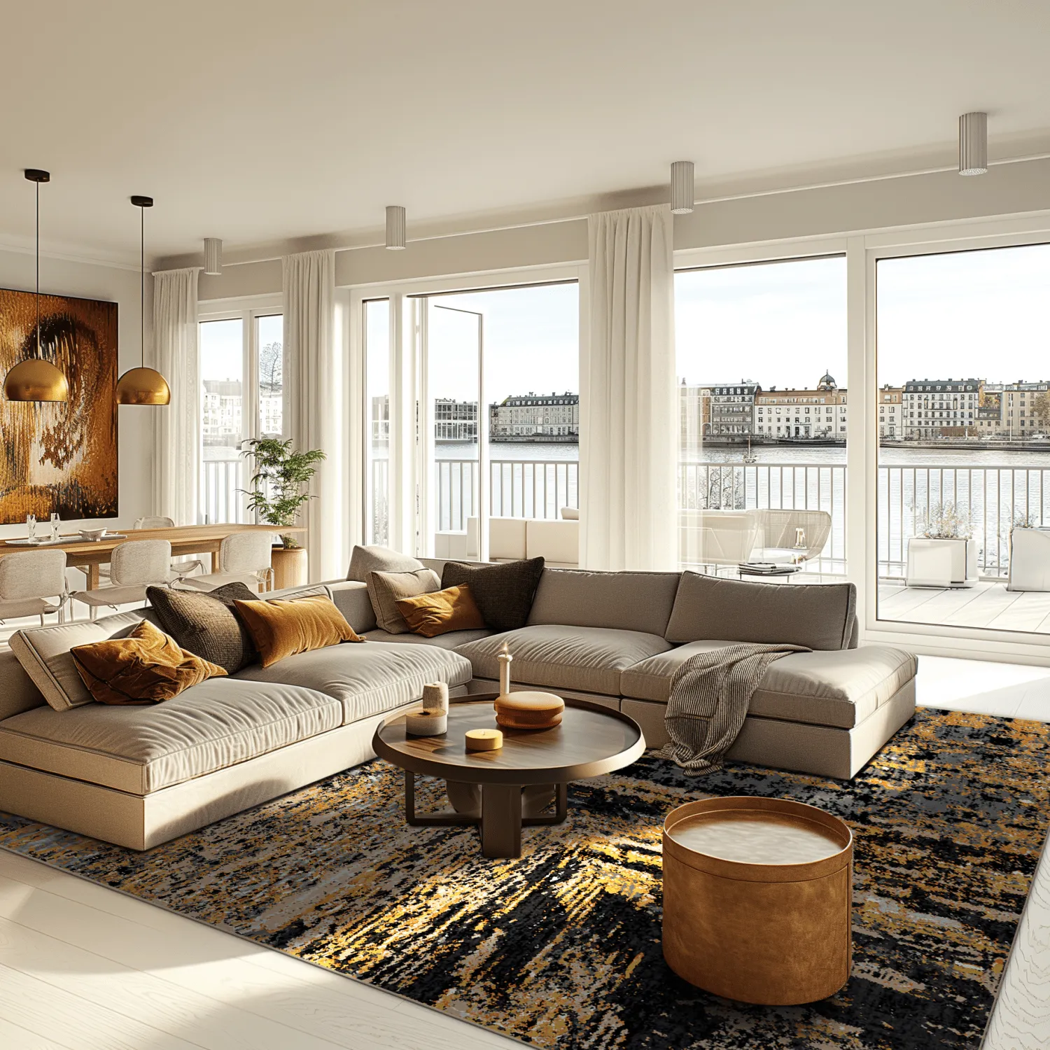 Koberec Wilton - Tizzano (zlatý/multicolor)