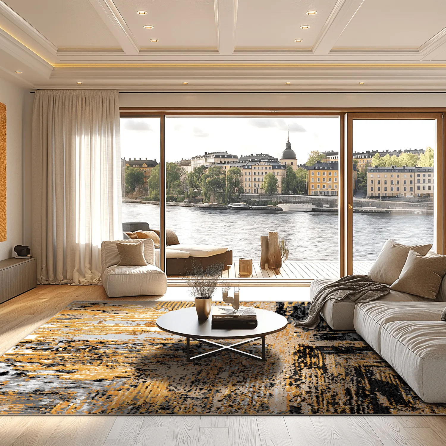 Koberec Wilton - Tizzano (zlatý/multicolor)