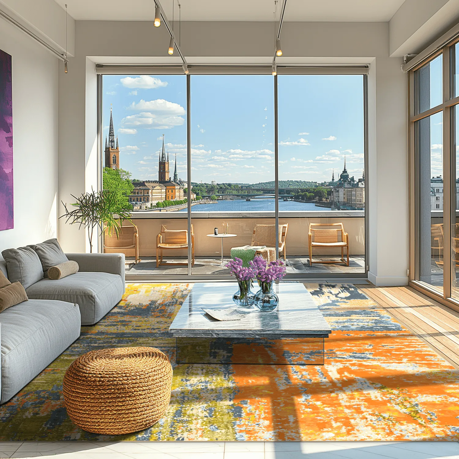 Koberec Wilton - Tizzano (oranžový/multicolor)