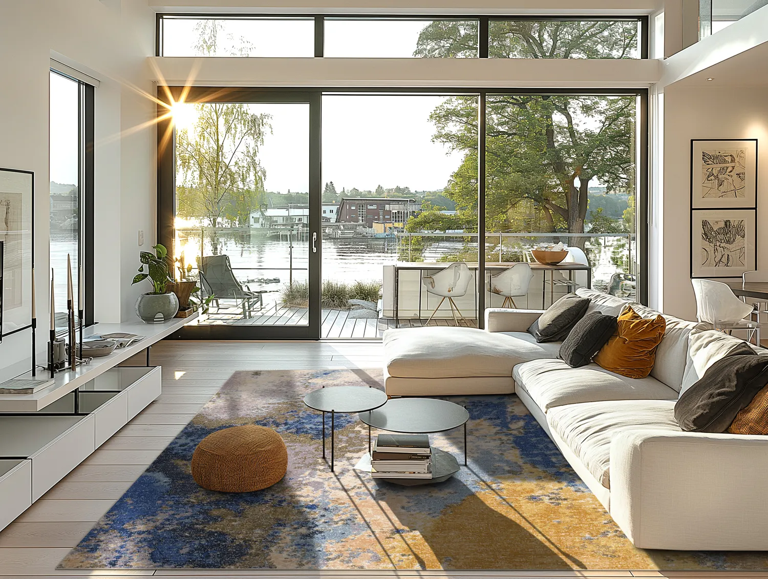 Koberec Wilton - Travale (šedá/modrá/multikolórová)