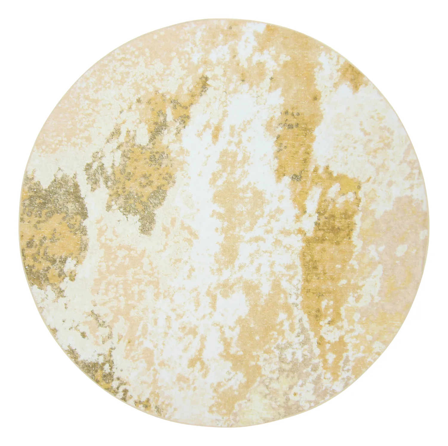 Kruhový koberec - Travale (žltý)