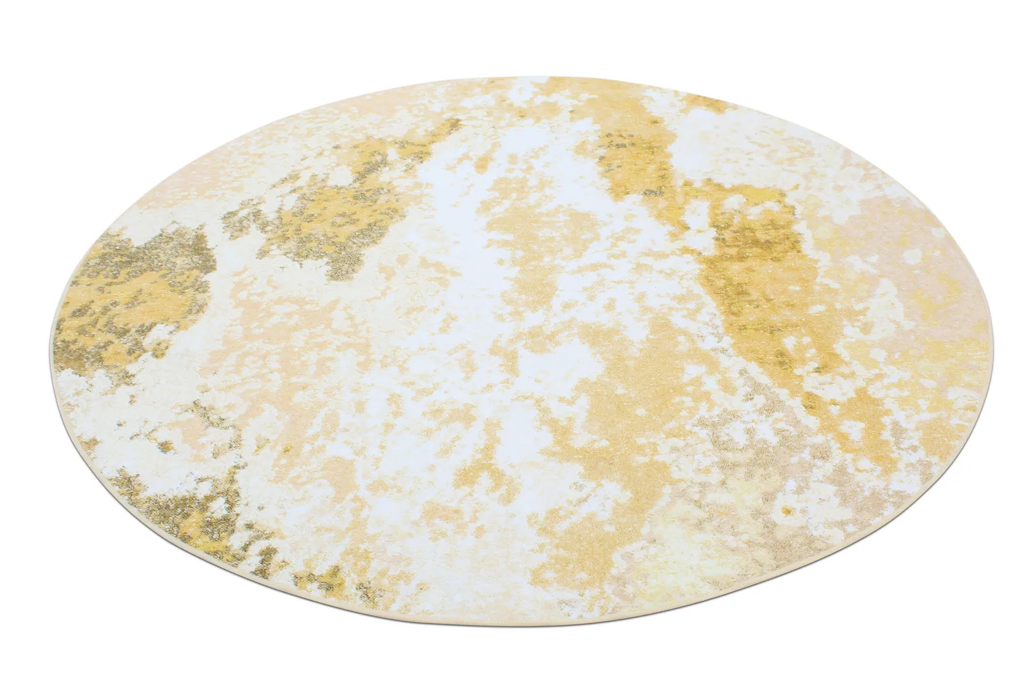 Kruhový koberec - Travale (žltý)
